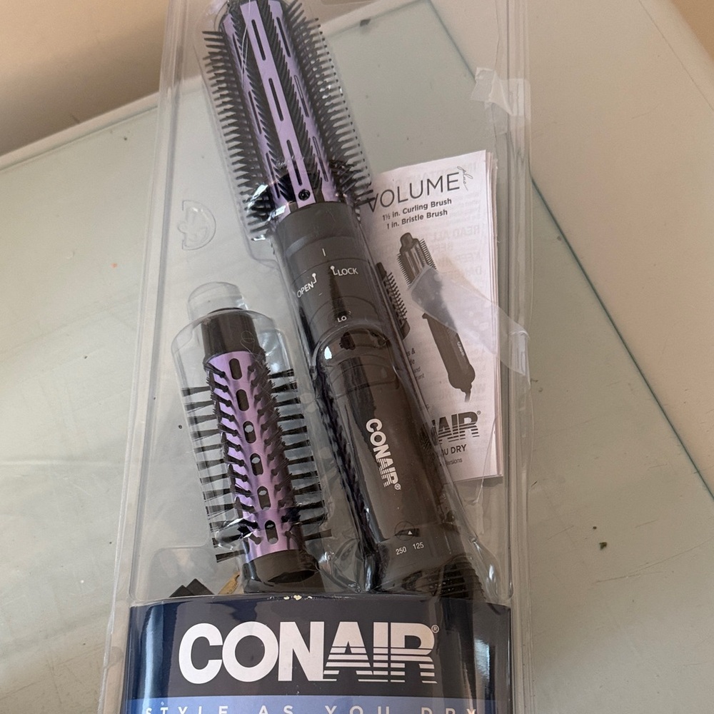 Conair Volume Series Purple and Black styling dryer Hair Brush